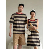 Family Matching Couple Look Clothing Fashion Mom Daughter Sleeveless Dress Dad Son T Shirts Shorts Korean Sister Brother Outfits Mein Shop