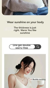 Neue Mode Schwangere Damen Weste Warmes Top für Herbst und Winter, kein BH nötig, Stilltop für werdende Mütter