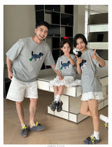 Family Clothing Set Tshirt Shorts Skirt Suit Set Family Look Fashion Mother Father Baby Boy Girl Clothes Family Matching Outfits - Mein Shop