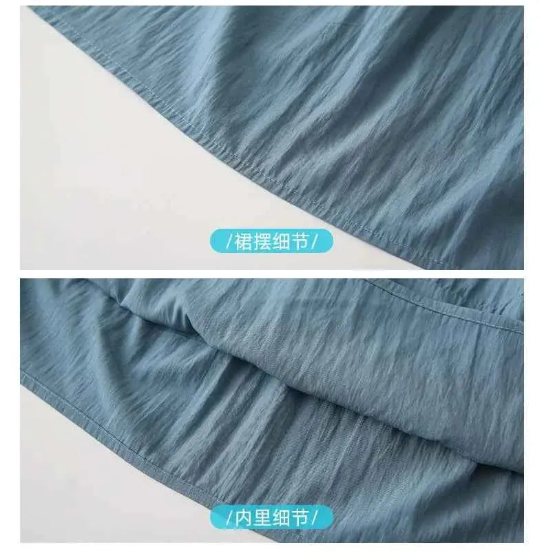 Family Matching Clothes for Brother Sister Mom Daughter Blue Dress Dad Son Clothing Korean Children Two Piece Set Couples Outfit