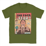 Men T-Shirts The Office Face Fear Dwight Fun Pure Cotton Tees Short Sleeve T Shirt Round Collar Clothes New Arrival