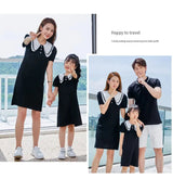 Coordinated Outfits for Family Matching Clothes Mother and Daughter Black Dress Father and Son Kid Shirt Outfits Dad Child Sets - Mein Shop