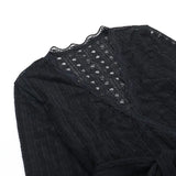 Women's T-shirt New Autumn Club Party Sexy Lace Tees Streetwear Fashion Long Sleeves T-shirt Lady Versatile Casual Slim Clothing - Mein Shop