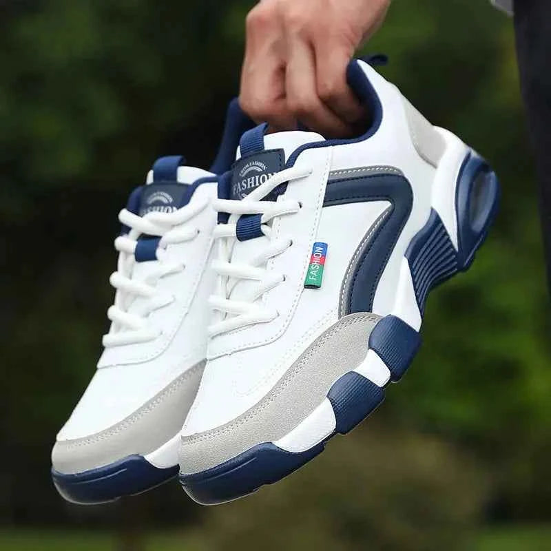 Men Shoes Trendy 2025 Mixed Material Aesthetics Breath Casual Sneakers Shock Absorbing Energy Rebound Zero Pressure Walking Shoe