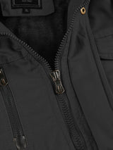 Men'S Thickened Warm Mid-Length Heavyweight Jacket with Detachable Hood - Multiple Zippered Pockets, Casual Outdoor Workwear, Polyester Lined, Button-Up Front, Regular Fit for Cold Weather, Winter Outerwear | Functional Desig