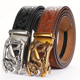 2pcs Men'S Genuine Leather Belts - Automatic Buckle, Black & Brown, Casual Jeans & Pants Belts, Durable & Stylish, Perfect Gift for Men, Everyday Comfort, Stylish Accessory, Sophisticated Design, Highquality Craftsmanship, Be