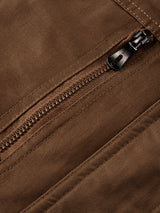 Men'S Thickened Warm Mid-Length Heavyweight Jacket with Detachable Hood - Multiple Zippered Pockets, Casual Outdoor Workwear, Polyester Lined, Button-Up Front, Regular Fit for Cold Weather, Winter Outerwear | Functional Desig