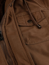 Men'S Thickened Warm Mid-Length Heavyweight Jacket with Detachable Hood - Multiple Zippered Pockets, Casual Outdoor Workwear, Polyester Lined, Button-Up Front, Regular Fit for Cold Weather, Winter Outerwear | Functional Desig