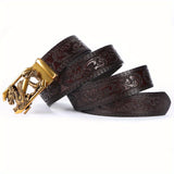 2pcs Men'S Genuine Leather Belts - Automatic Buckle, Black & Brown, Casual Jeans & Pants Belts, Durable & Stylish, Perfect Gift for Men, Everyday Comfort, Stylish Accessory, Sophisticated Design, Highquality Craftsmanship, Be