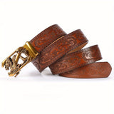 2pcs Men'S Genuine Leather Belts - Automatic Buckle, Black & Brown, Casual Jeans & Pants Belts, Durable & Stylish, Perfect Gift for Men, Everyday Comfort, Stylish Accessory, Sophisticated Design, Highquality Craftsmanship, Be