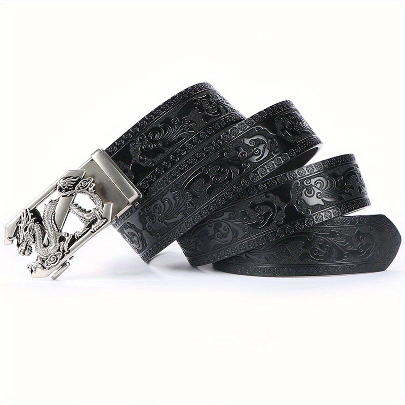 2pcs Men'S Genuine Leather Belts - Automatic Buckle, Black & Brown, Casual Jeans & Pants Belts, Durable & Stylish, Perfect Gift for Men, Everyday Comfort, Stylish Accessory, Sophisticated Design, Highquality Craftsmanship, Be