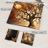 2/3pcs Tree of Life Mystical Universe Four Seasons Duvet Cover Set, 1 Duvet Cover + 1/2 Pillowcases (No Insert), High-Definition Print for All Seasons, Home & Dorm, Cozy Bedding, Bedroom Set, Universe Theme, Mystical Design,