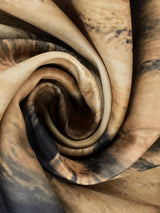 Men's Vintage-Inspired Casual Long Sleeve Henley Shirt with Lion & "THE KING" Graphics, Breathable Polyester, Machine Washable - Black & Golden, Fall/Winter Wear