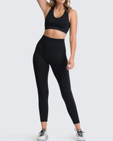 High Waist Elastic Seamless Yoga Wear Women Fitness Clothes Gym Clothing Workout Set Long Sleeve Crop Top Leggings Sports Suit - Mein Shop