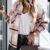 Shirts For Women Plaid Long Sleeve Button Up Shirt Collared Tops And Blouse 2024 Autumn Spring Fashion Loose Casual Black White - Mein Shop