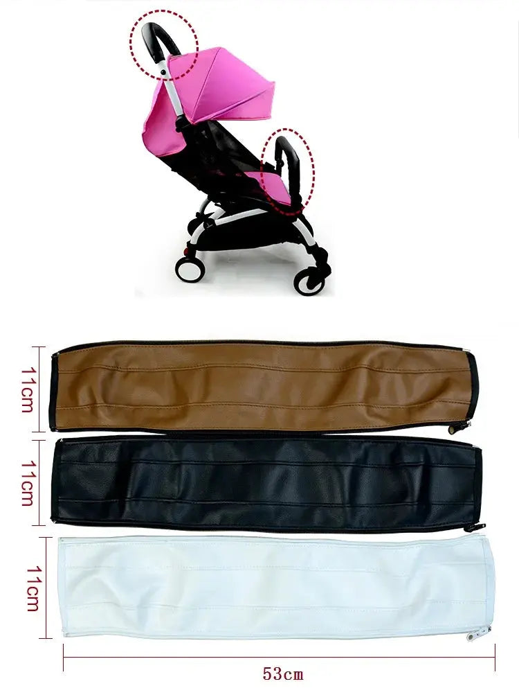 Baby Stroller Accessories leather Protective Case Cover and Armrest Bumper Bar Handrail Handle for Babyzenes Yoyo Yoya+ Pram - Mein Shop