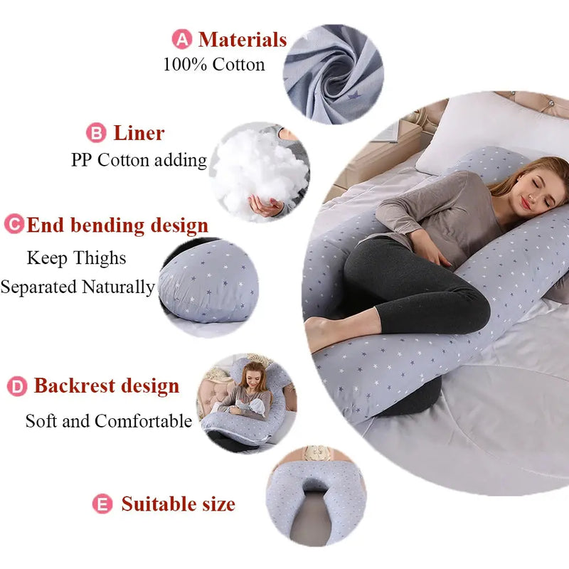 PANGDUBE Pregnancy Pillow 130*70cm Sleeping Waist Pillow for Pregnant Women Nursing Pillow Breastfeeding Cushion for Women - Mein Shop