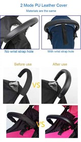 Baby Stroller Accessories leather Protective Case Cover and Armrest Bumper Bar Handrail Handle for Babyzenes Yoyo Yoya+ Pram