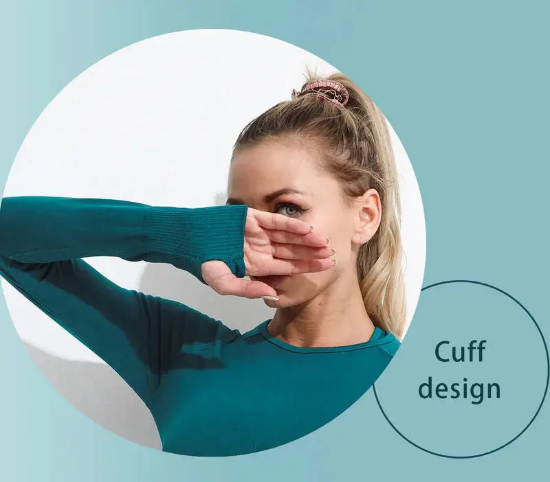 High Waist Elastic Seamless Yoga Wear Women Fitness Clothes Gym Clothing Workout Set Long Sleeve Crop Top Leggings Sports Suit - Mein Shop