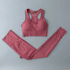 High Waist Elastic Seamless Yoga Wear Women Fitness Clothes Gym Clothing Workout Set Long Sleeve Crop Top Leggings Sports Suit - Mein Shop