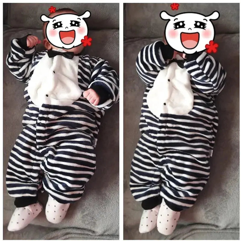 Newborn Baby Spring Winter Clothes Infant Jacket for Girls Jumpsuit for Boys Soft Flannel Bebe Romper Baby Clothes 0-18 Month - Mein Shop