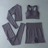 High Waist Elastic Seamless Yoga Wear Women Fitness Clothes Gym Clothing Workout Set Long Sleeve Crop Top Leggings Sports Suit - Mein Shop