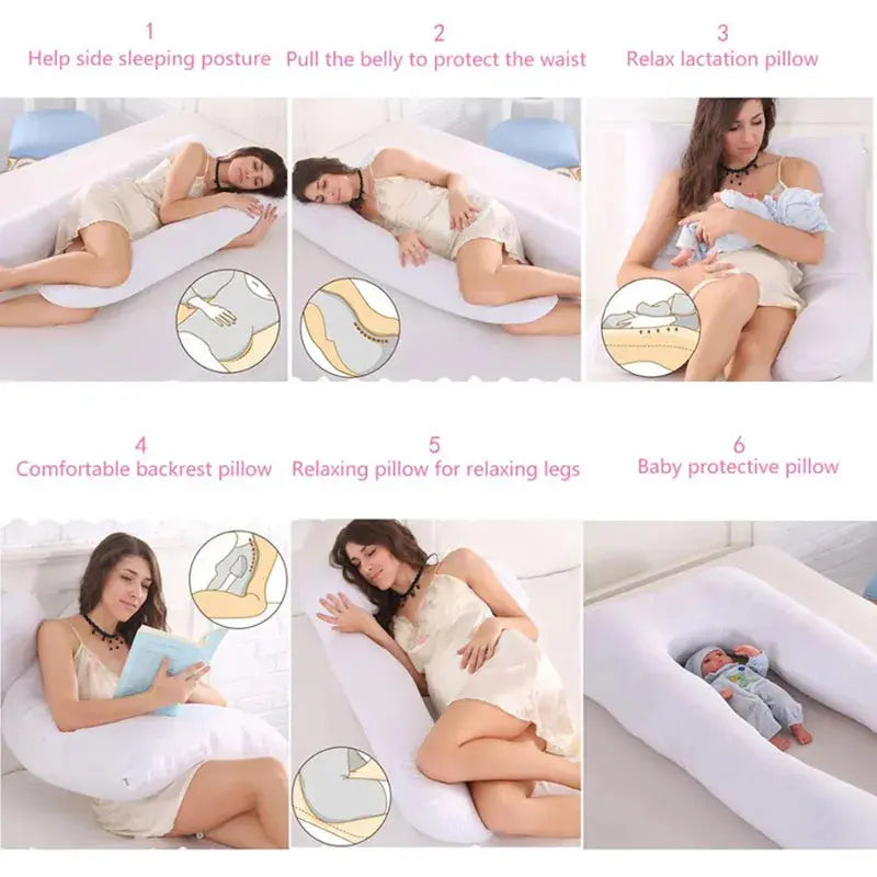 PANGDUBE Pregnancy Pillow 130*70cm Sleeping Waist Pillow for Pregnant Women Nursing Pillow Breastfeeding Cushion for Women - Mein Shop