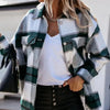 Shirts For Women Plaid Long Sleeve Button Up Shirt Collared Tops And Blouse 2024 Autumn Spring Fashion Loose Casual Black White - Mein Shop