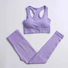High Waist Elastic Seamless Yoga Wear Women Fitness Clothes Gym Clothing Workout Set Long Sleeve Crop Top Leggings Sports Suit - Mein Shop