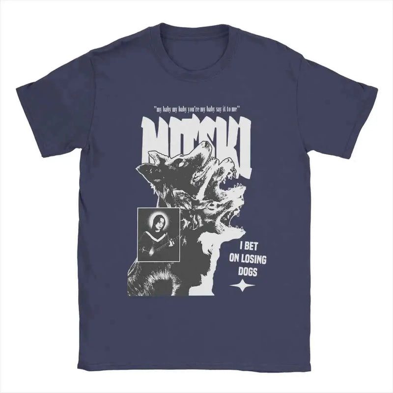 Men T-Shirts Mitski I Bet On Losing Dogs You're My Baby Say It To Me 100% Cotton Tee Shirt Short Sleeve T Shirt O Neck Clothes