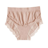 Schwangere Frauen Unterwäsche: Nahtlose, hochtaillierte und atmungsaktive Unterhose mit Spitzenrand für maximalen Komfort