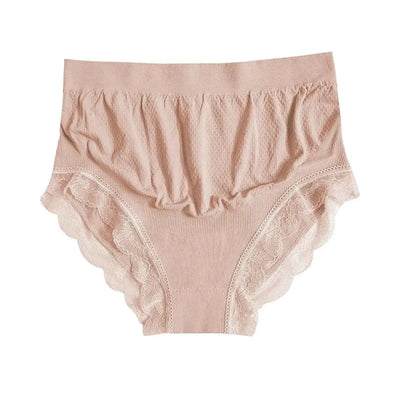 Schwangere Frauen Unterwäsche: Nahtlose, hochtaillierte und atmungsaktive Unterhose mit Spitzenrand für maximalen Komfort