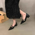 2025 Women Shoe Fashion Pointed High Heel Single Shoe Trend New Retro Spring Belt Buckle French Elegant Banquet Dress Shoes