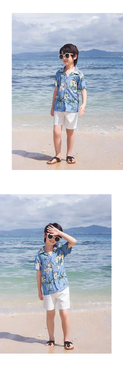 Beach Ware Clothes for Family Vacation 2025 Dad and Son Matching Shirts Oufits Sea Mom Daughter Equal Dresses Women Sexy Dress Mein Shop