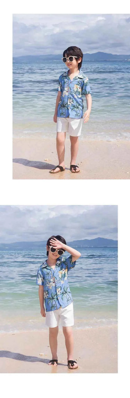 Beach Ware Clothes for Family Vacation 2025 Dad and Son Matching Shirts Oufits Sea Mom Daughter Equal Dresses Women Sexy Dress