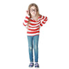 Waldo Book Week Fancy Dress Where's Wally Family Matching Parent-Child Costume Red White Stripe Shirt +Hat +Glasses Girls Boys - Mein Shop