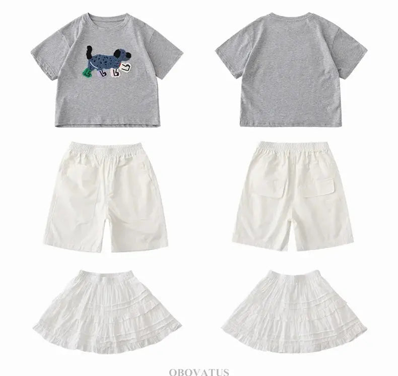 Family Clothing Set Tshirt Shorts Skirt Suit Set Family Look Fashion Mother Father Baby Boy Girl Clothes Family Matching Outfits - Mein Shop