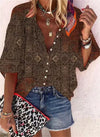2024 New Women's Shirts & Blouses Fashion Vintage Printed Casual Vacation Bohemian Style Lady Single-breasted Shirt Streetwear - Mein Shop