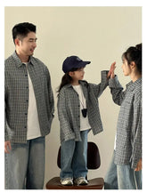 Matching Family Plaid Shirts Dad Mom and Boys Girls Fashion Clothes Korean Father Mother and Daughter Son Same Clothing Jacket Mein Shop
