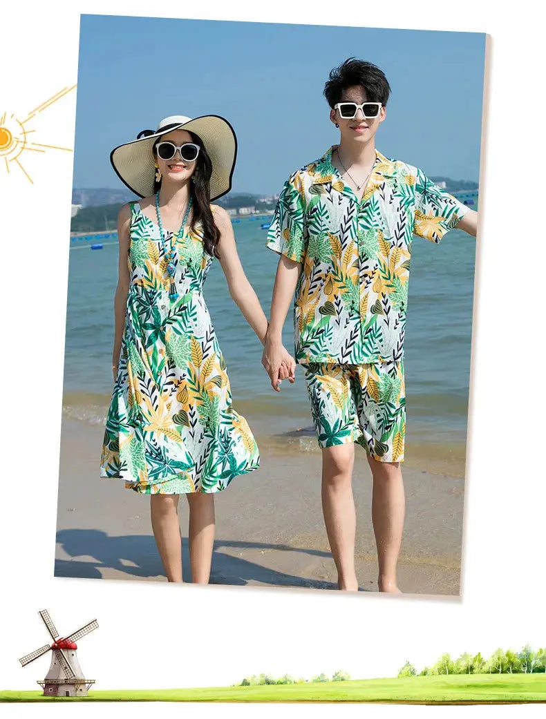 Family Fashion Beach Father and Son Outfits Vacation Look Mother Daughter Baby Girl Dress Holiday Parents and Children Clothes Mein Shop
