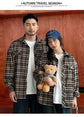 Equal Family Plaid Shirts Autumn Father Mother and Daughter Son Same Long Sleeve Tops Korean Vintage Parent-child Jacket Coat - Mein Shop