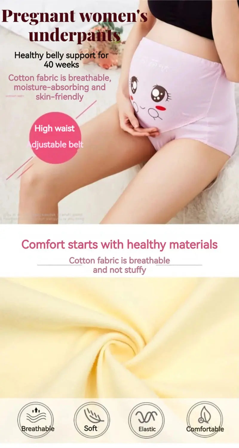 Cotton Panties For Pregnant Maternity Underwear Panty Clothes for Pregnant Women Pregnancy Brief High Waist Maternity Intimates - Mein Shop