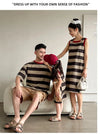 Family Matching Couple Look Clothing Fashion Mom Daughter Sleeveless Dress Dad Son T Shirts Shorts Korean Sister Brother Outfits Mein Shop