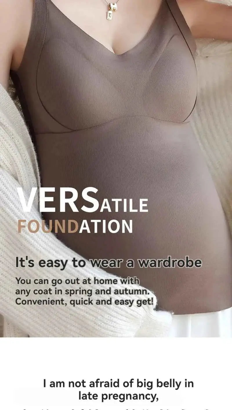 Neue Mode Schwangere Damen Weste Warmes Top für Herbst und Winter, kein BH nötig, Stilltop für werdende Mütter
