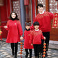 New Years Family Matching Red Clothing Winter Parent-child Clothes Mom and Daughter Girl Dress Dad and Son Boy Baby Sweatshirts - Mein Shop