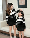 Sweater for The Whole Family Polo Knit Tops Fashion Mom and Daughter Child Girl Matching Jumper Dad and Son Baby Boy Knitwear - Mein Shop