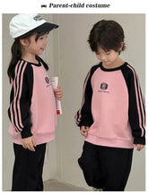 Parents and Children Warm Sweatshirts for The Whole Family Clothes Winter Father Mother and Son Daughter Thick Long Sleeve Tops - Mein Shop