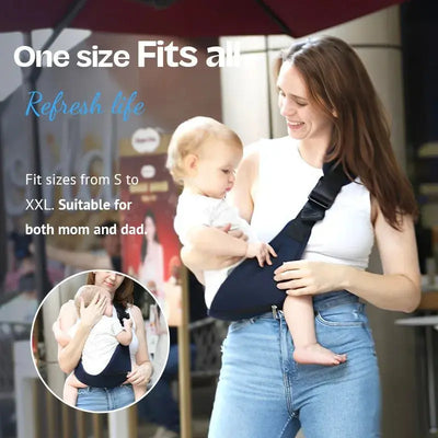 Baby Going Out Safety Carrier Simple Leopard Pattern Portable Front Hug Type Back Baby Out of the Baby Artifact Waist Stool - Mein Shop