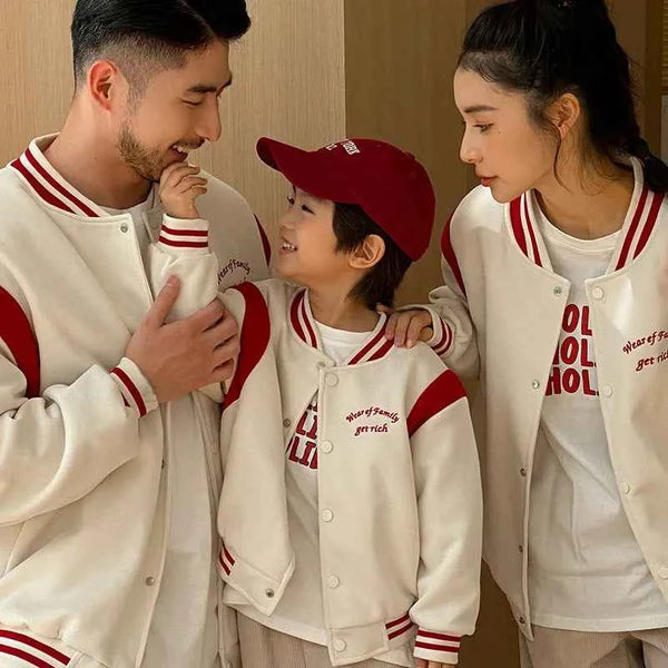 Winter Jacket for The Whole Family Warm Thick Coat Fashion Korean Father Mother and Daughter Son Children Long Sleeve Outerwear