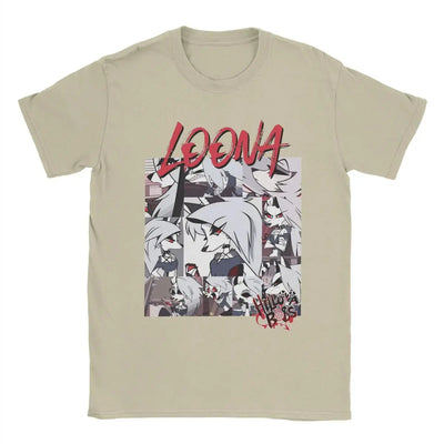 Men's T-Shirts Helluva-Boss Loona Cool 100% Cotton Tees Short Sleeve T Shirt Round Neck Clothing Graphic Printed Mein Shop